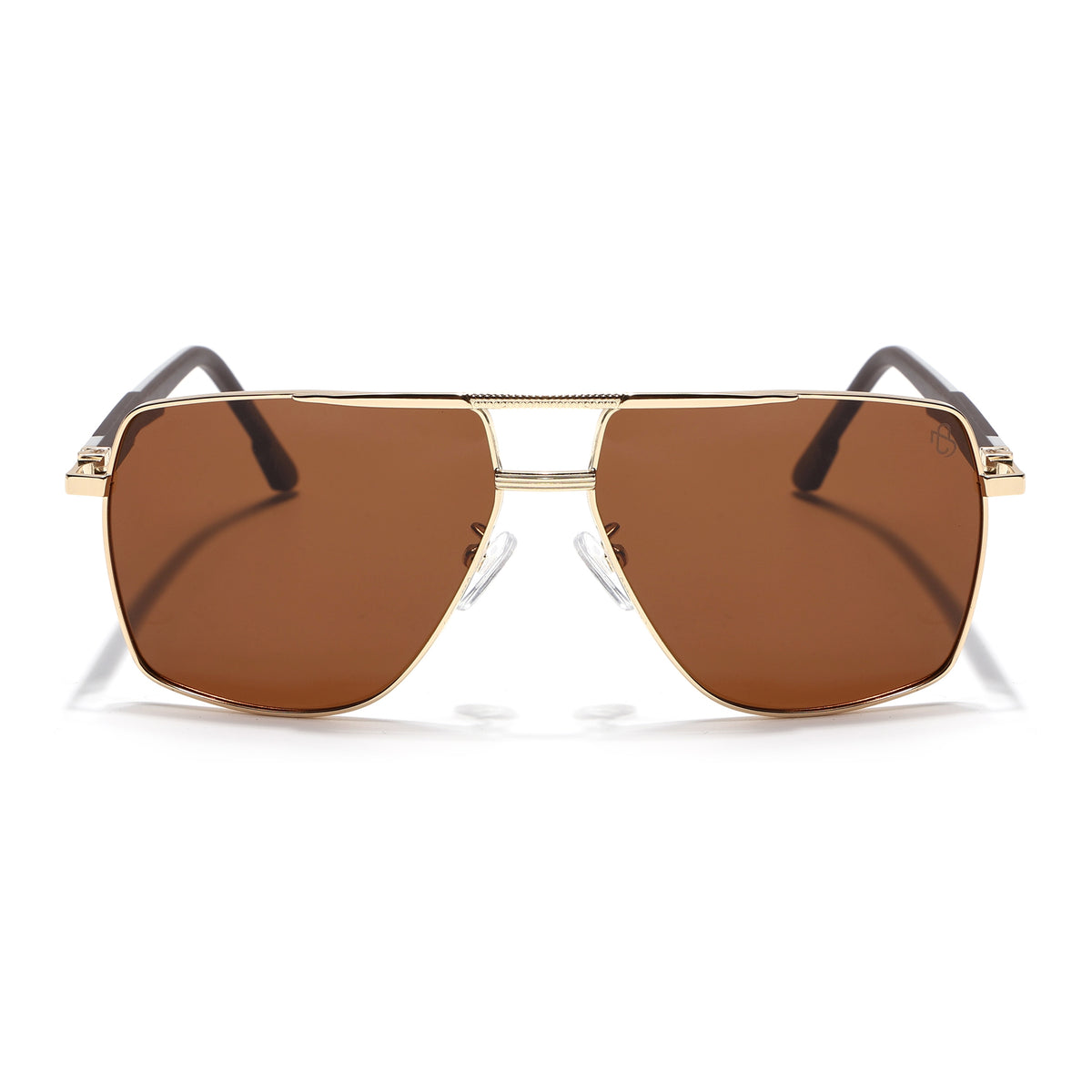 Eyejack Aviator Polarized Sunglasses for Men & Women (Brown Lens | Golden Frame - 8015PCL1976)