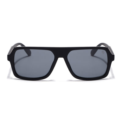 Eyejack Crossline Black Wayfarer Polarized Sunglasses for Men & Women (1904PCL2069)