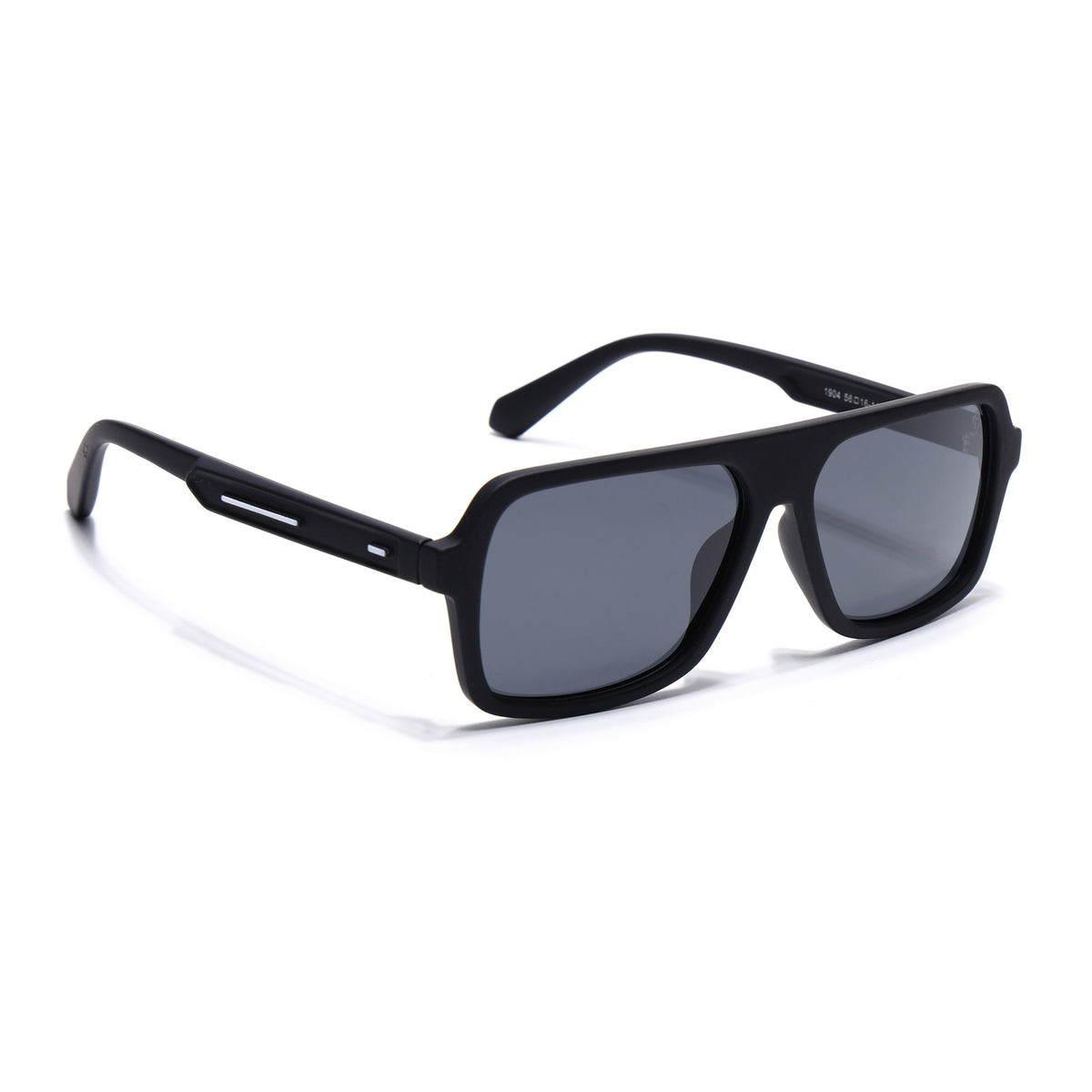 Eyejack Crossline Black Wayfarer Polarized Sunglasses for Men & Women (1904PCL2069)