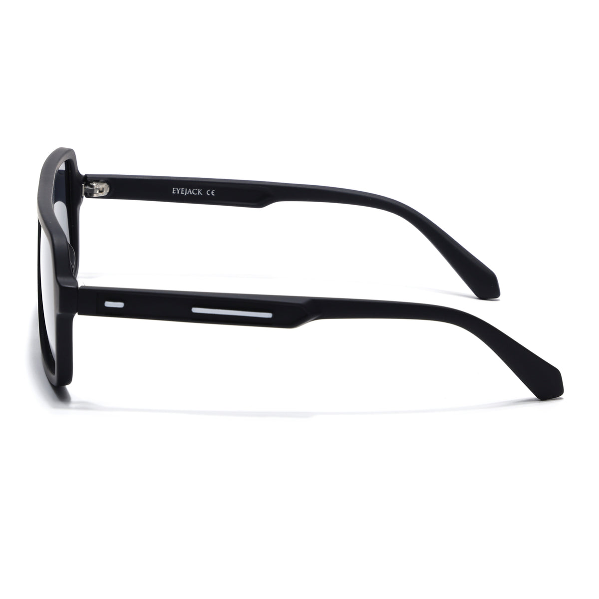 Eyejack Crossline Black Wayfarer Polarized Sunglasses for Men & Women (1904PCL2069)