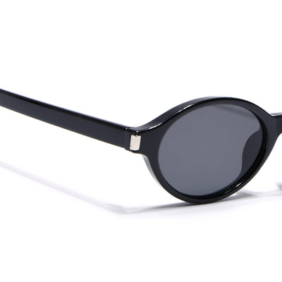 Bloom - Black Oval Sunglasses for Women (2537CL2185)