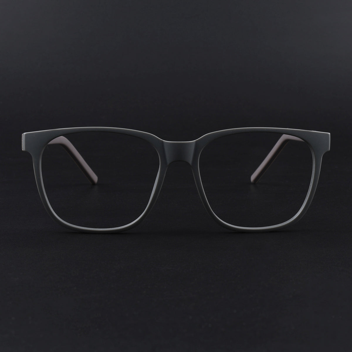Eyejack Rush Grey Square Eyeglasses for Men & Women (1003FCL1455-C11)