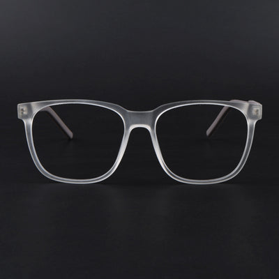 Eyejack Rush Matt Transparent Square Eyeglasses for Men & Women (1003FCL1456-C12)