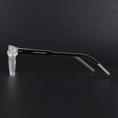 Eyejack Rush Matt Transparent Square Eyeglasses for Men & Women (1002FCL1454-C12)