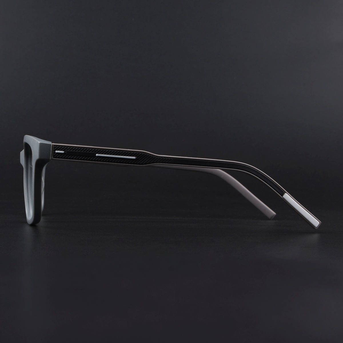 Eyejack Rush Grey Square Eyeglasses for Men & Women (1002FCL1453-C11)