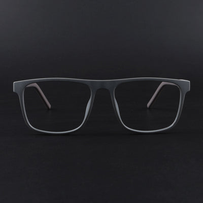 Eyejack Rush Grey Square Eyeglasses for Men & Women (1006FCL1457-C11)