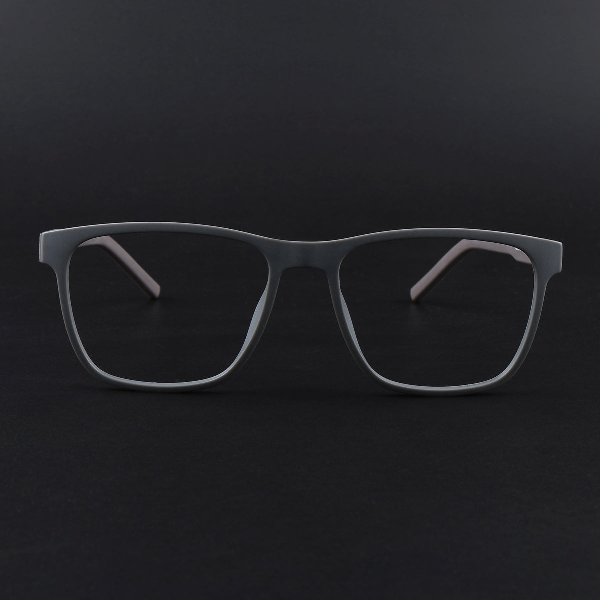 Eyejack Rush Grey Square Eyeglasses for Men & Women (1010FCL1459-C11)