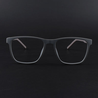 Eyejack Rush Grey Square Eyeglasses for Men & Women (1010FCL1459-C11)