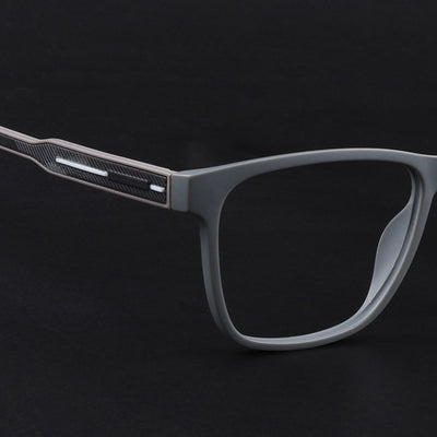 Eyejack Rush Grey Square Eyeglasses for Men & Women (1010FCL1459-C11)