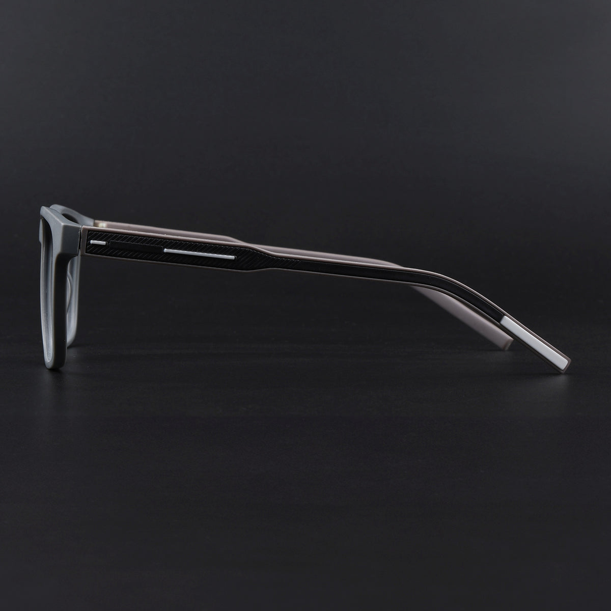 Eyejack Rush Grey Square Eyeglasses for Men & Women (1010FCL1459-C11)