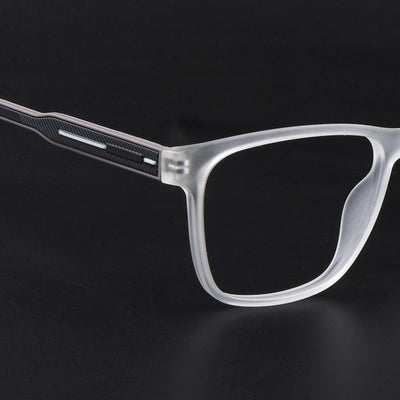 Eyejack Rush Matt Transparent Square Eyeglasses for Men & Women (1010FCL1460-C12)
