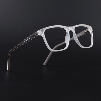 Eyejack Rush Matt Transparent Square Eyeglasses for Men & Women (1010FCL1460-C12)