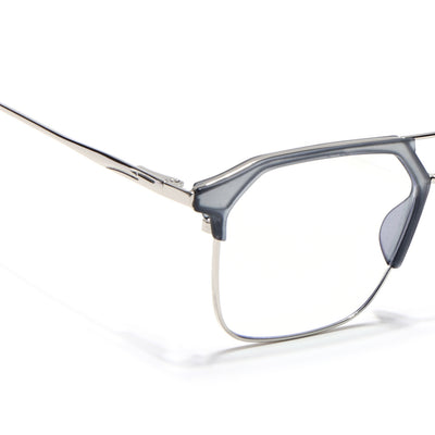 Eyejack Turbo Light Grey Wayfarer Eyeglasses for Men & Women (95001FCL1446-C3)