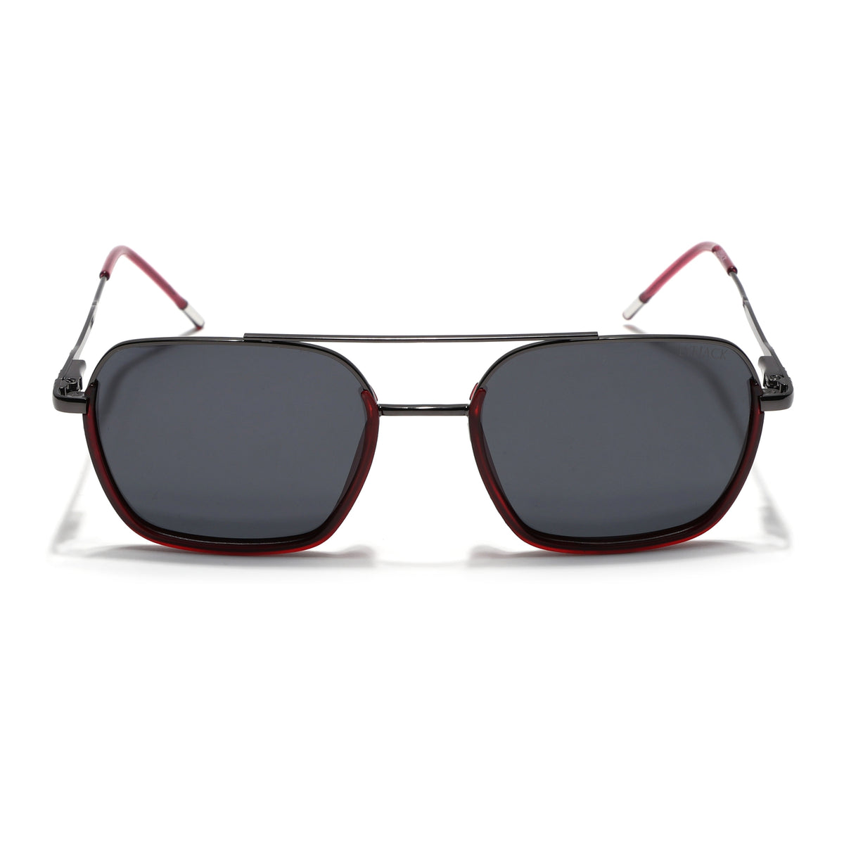Eyejack Aura Red & Grey Wayfarer Polarized Sunglasses for Men & Women (2508PCL1531)