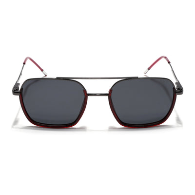 Eyejack Aura Red & Grey Wayfarer Polarized Sunglasses for Men & Women (2508PCL1531)