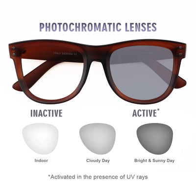 Eyejack Photochromic reverse technology Shine Brown Sunglasses (1001CL605-C7)