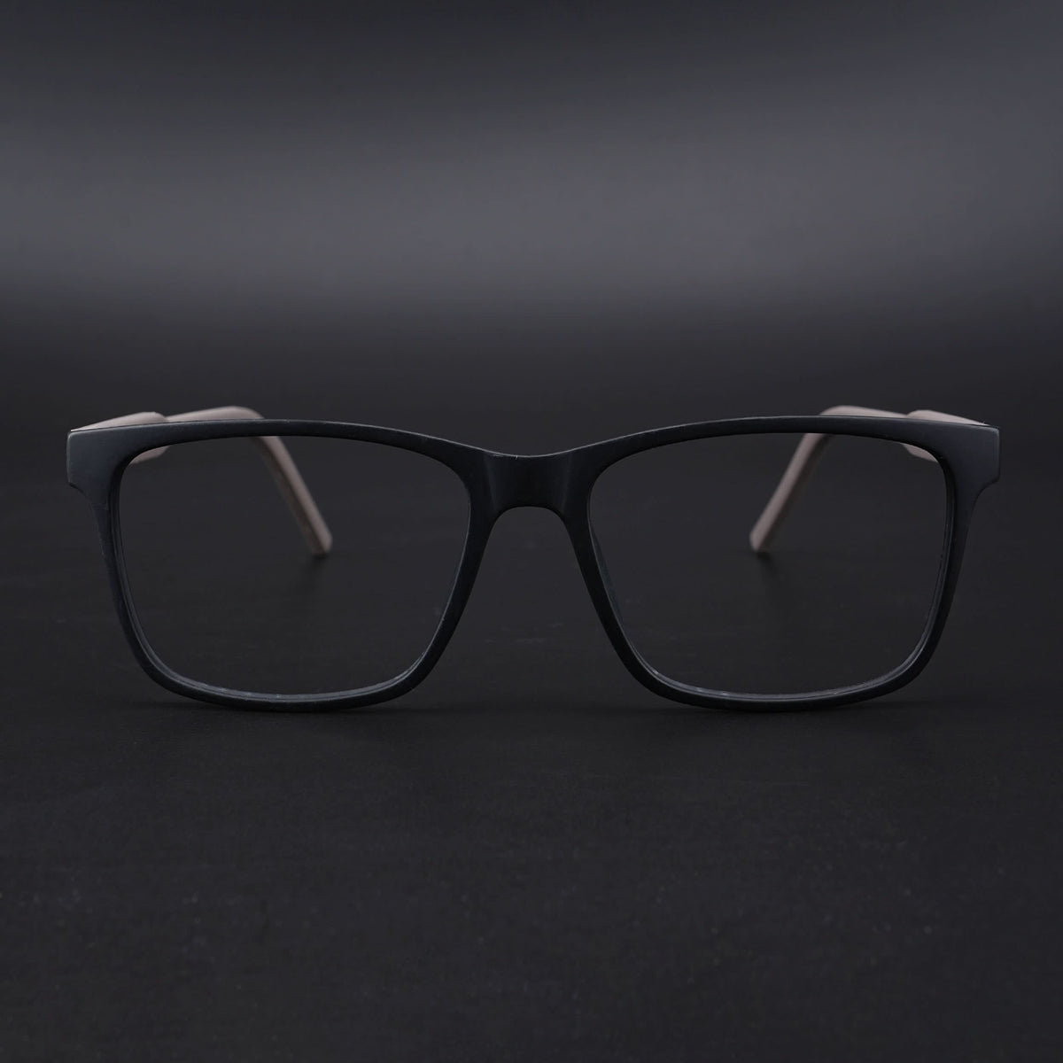 Eyejack Rush Matt Black Square Eyeglasses for Men & Women (1001CL635-C1)