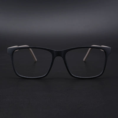 Eyejack Rush Matt Black Square Eyeglasses for Men & Women (1001CL635-C1)