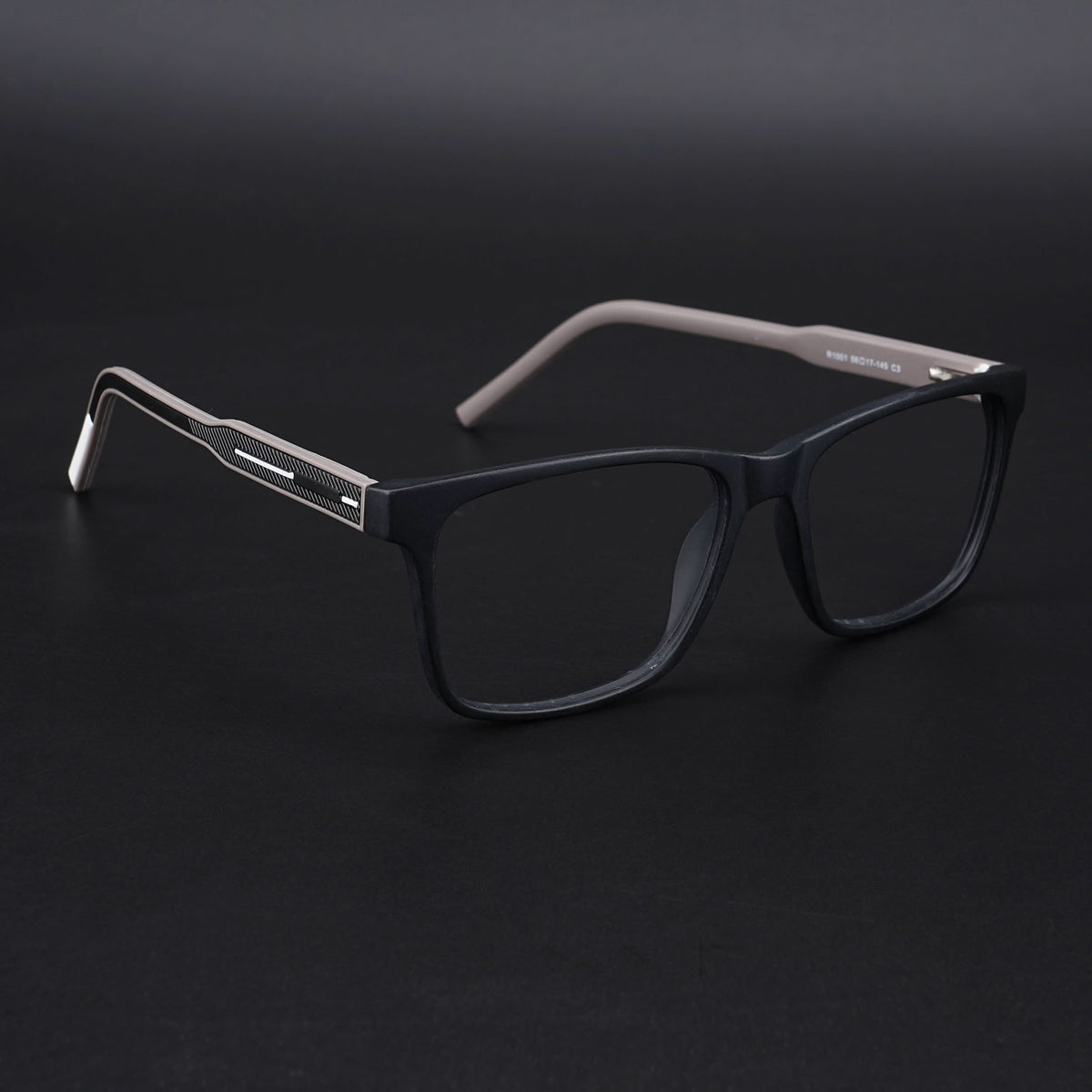 Eyejack Rush Matt Black Square Eyeglasses for Men & Women (1001CL635-C1)