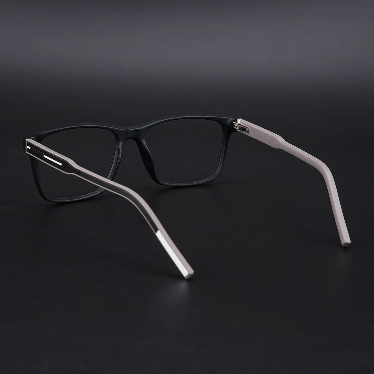 Eyejack Rush Matt Black Square Eyeglasses for Men & Women (1001CL635-C1)