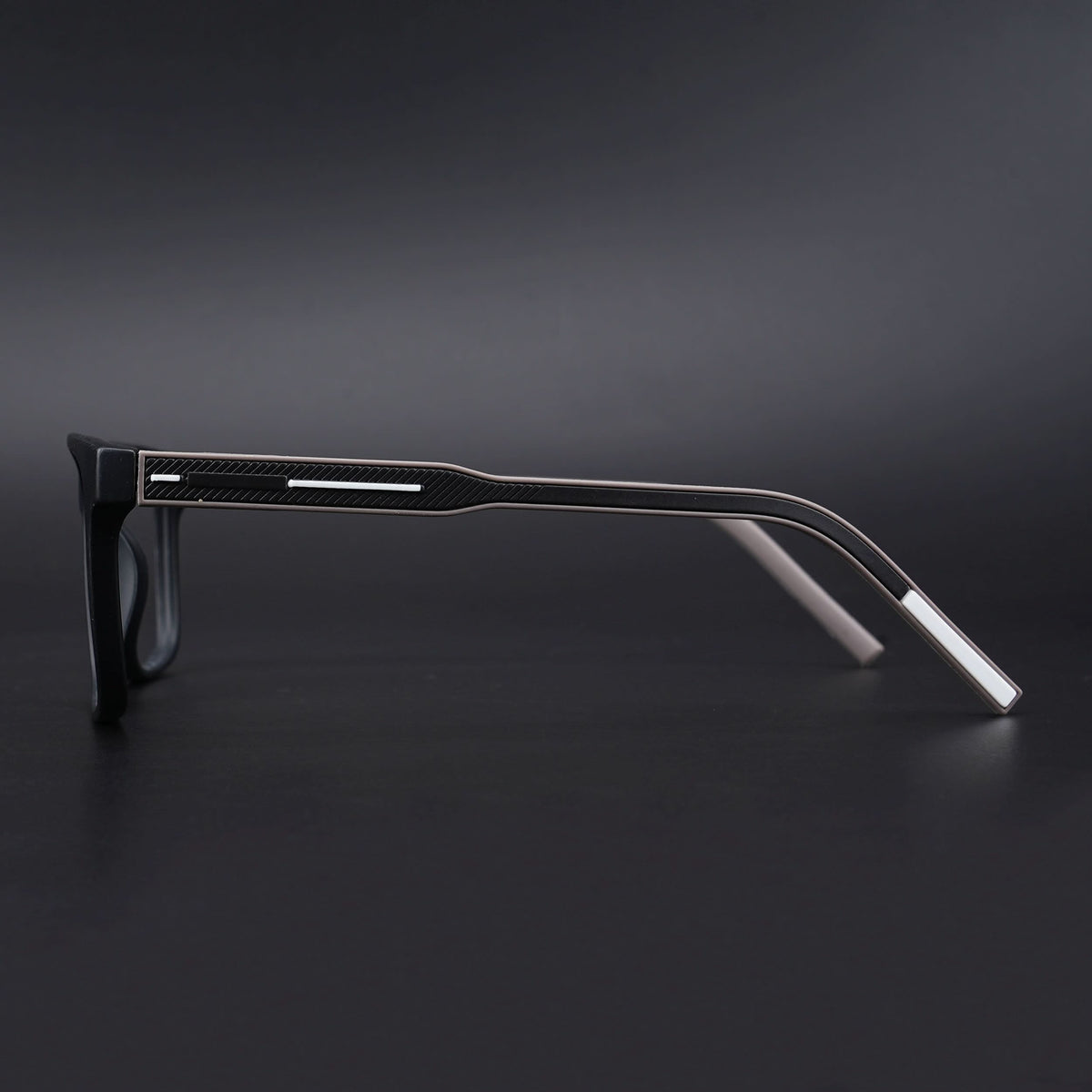 Eyejack Rush Matt Black Square Eyeglasses for Men & Women (1001CL635-C1)