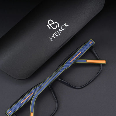 Eyejack Rush Matt Black Square Eyeglasses for Men & Women (1001CL639-C5)