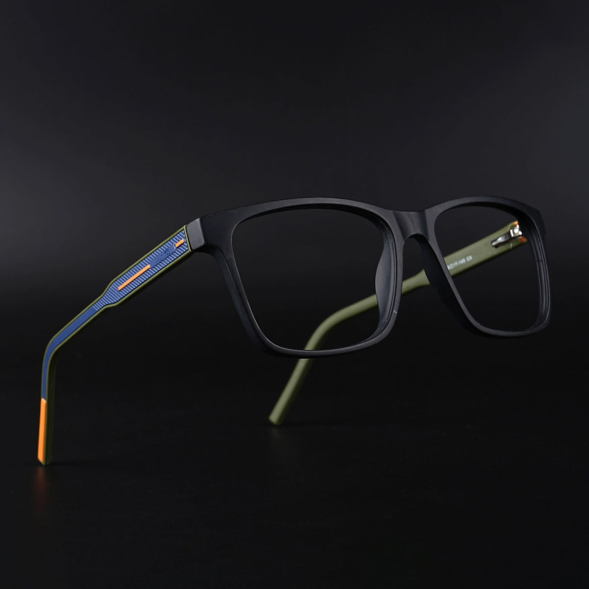 Eyejack Rush Matt Black Square Eyeglasses for Men & Women (1001CL639-C5)