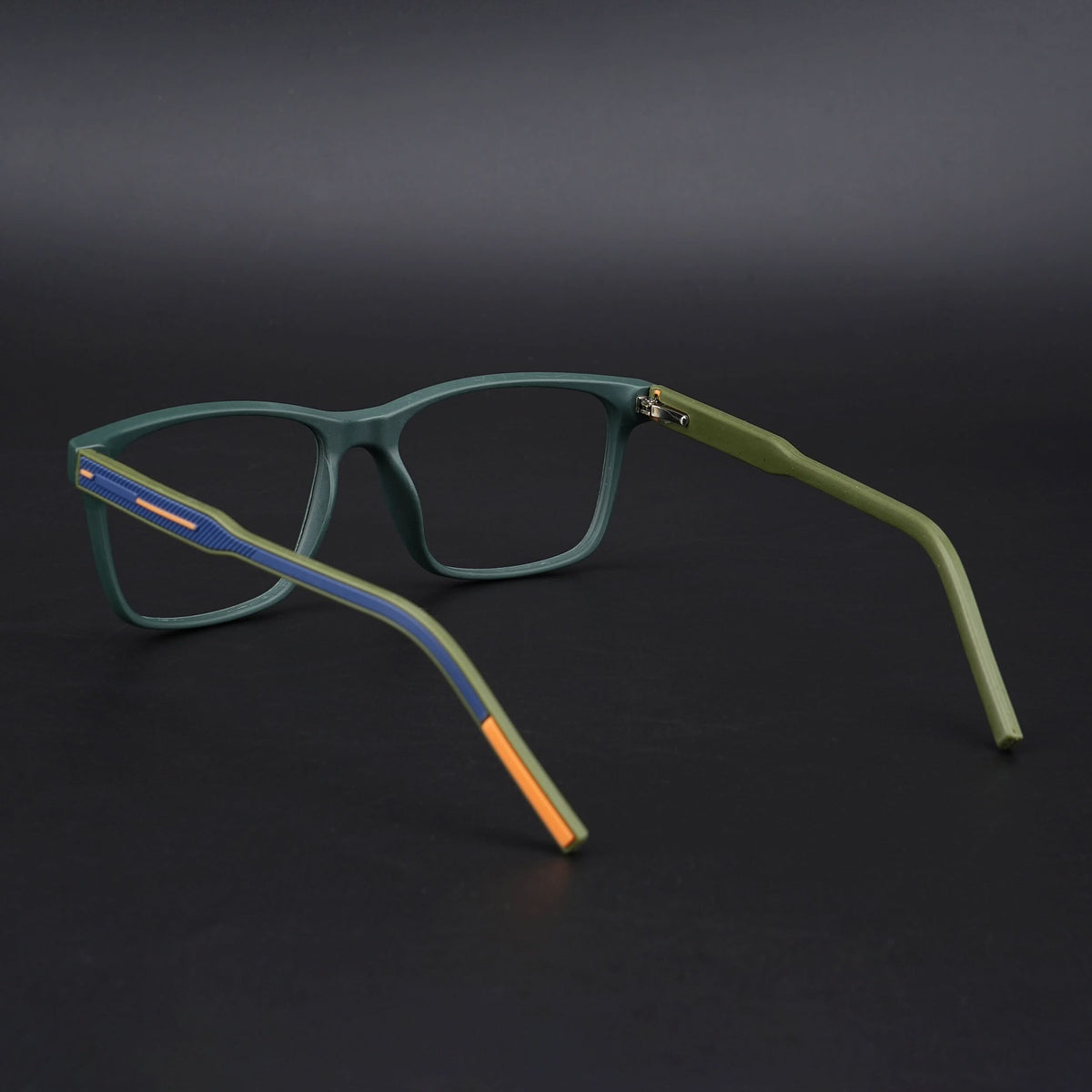 Eyejack Rush Green Square Eyeglasses for Men & Women (1001CL640-C6)