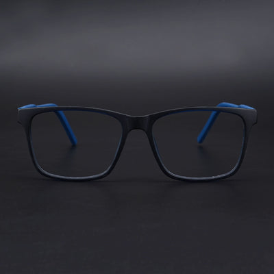 Eyejack Rush Navy Blue Square Eyeglasses for Men & Women (1001CL642-C8)
