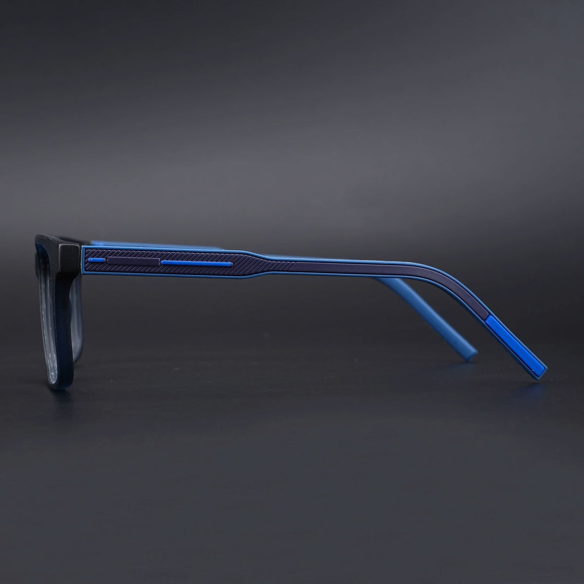Eyejack Rush Navy Blue Square Eyeglasses for Men & Women (1001CL642-C8)