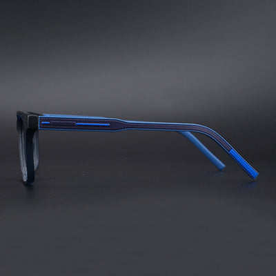 Eyejack Rush Navy Blue Square Eyeglasses for Men & Women (1001CL642-C8)