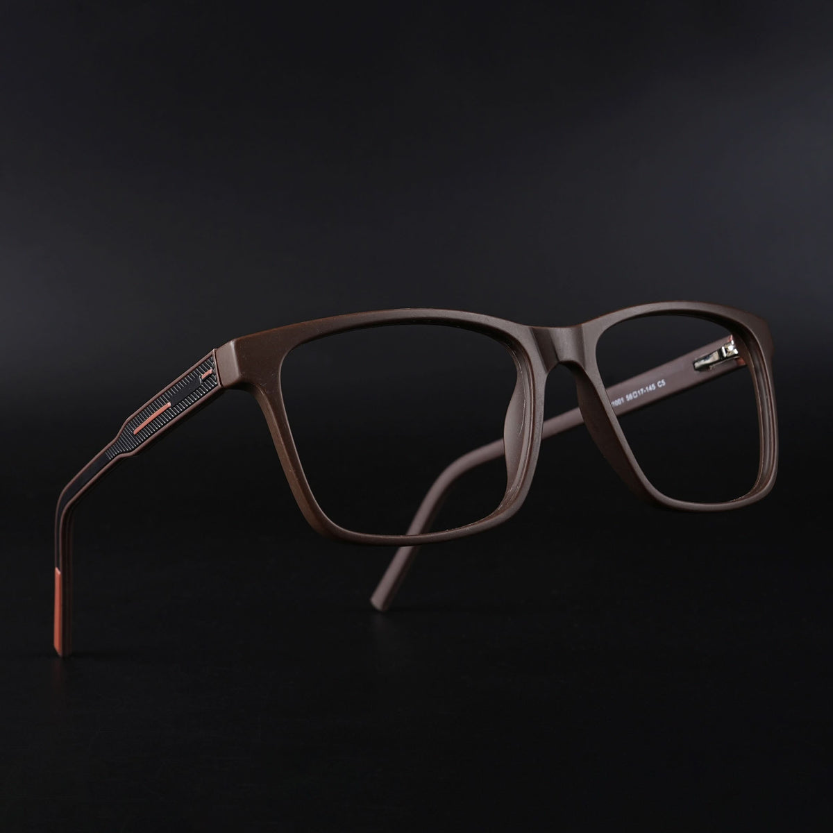 Eyejack Rush Matt Brown Square Eyeglasses for Men & Women (1001CL644-C10)