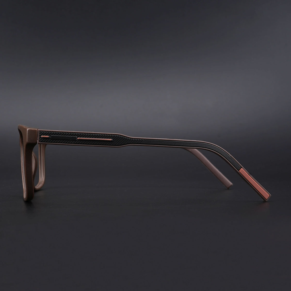Eyejack Rush Matt Brown Square Eyeglasses for Men & Women (1001CL644-C10)