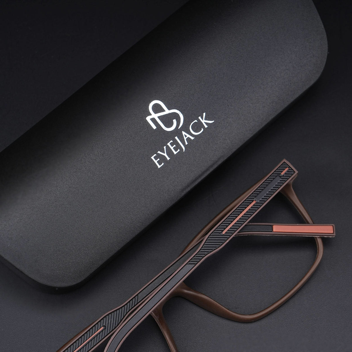 Eyejack Rush Matt Brown Square Eyeglasses for Men & Women (1001CL644-C10)