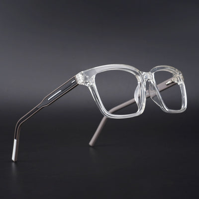 Eyejack Rush Transparent Square Eyeglasses for Men & Women (1002CL646-C2)