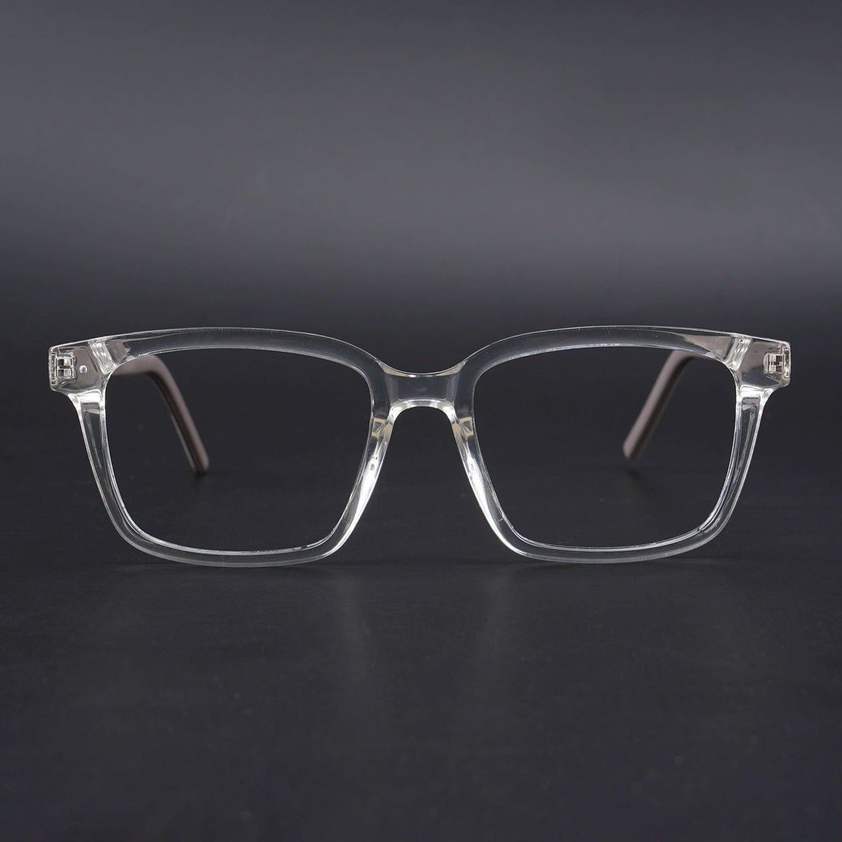 Eyejack Rush Transparent Square Eyeglasses for Men & Women (1002CL646-C2)
