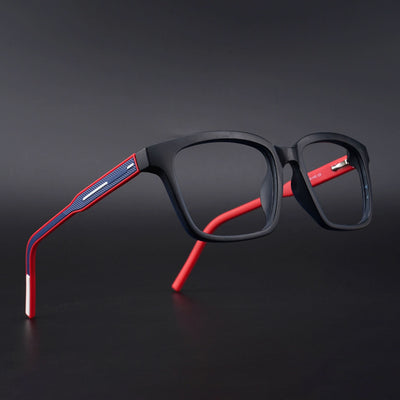 Eyejack Rush Navy Blue Square Eyeglasses for Men & Women (1002CL647-C3)