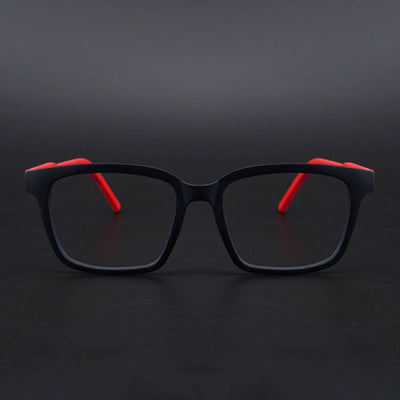 Eyejack Rush Navy Blue Square Eyeglasses for Men & Women (1002CL647-C3)