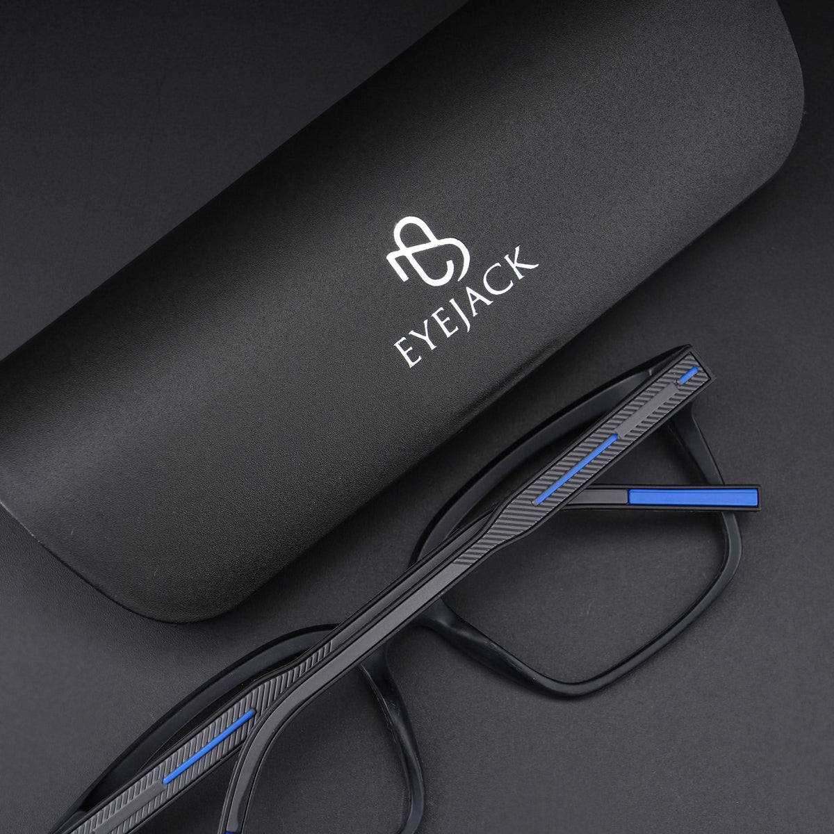 Eyejack Rush Matt Black Square Eyeglasses for Men & Women (1002CL651-C7)