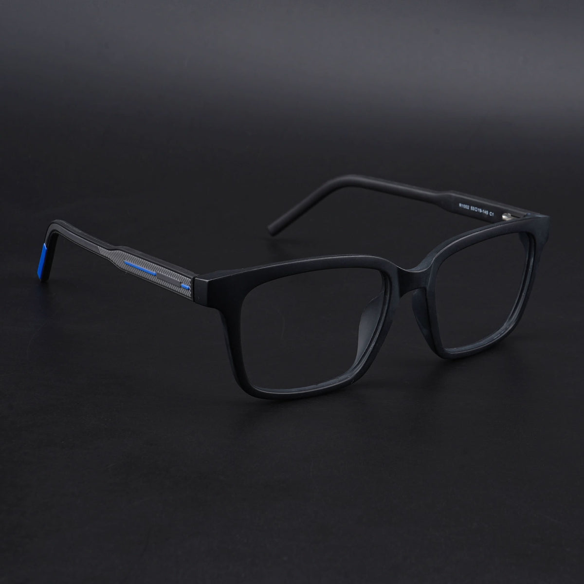 Eyejack Rush Matt Black Square Eyeglasses for Men & Women (1002CL651-C7)