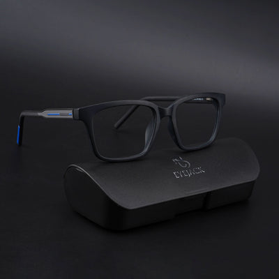 Eyejack Rush Matt Black Square Eyeglasses for Men & Women (1002CL651-C7)