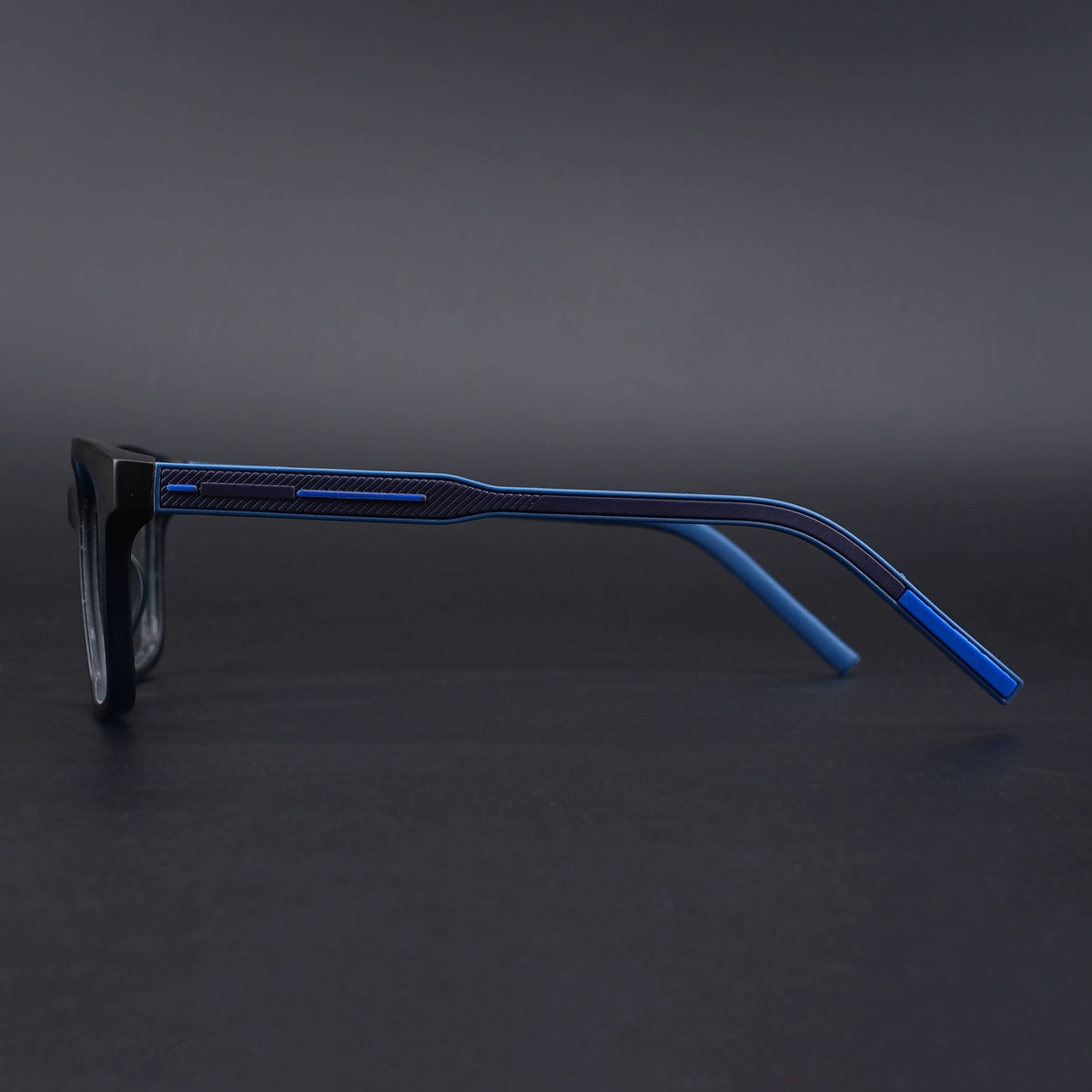 Eyejack Rush Navy Blue Square Eyeglasses for Men & Women (1002CL652-C8)