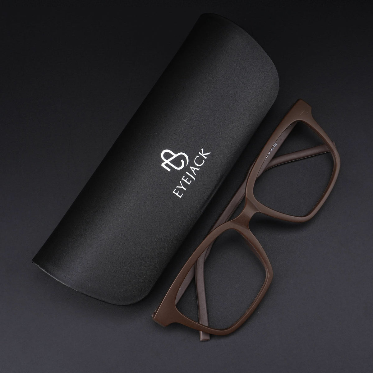 Eyejack Rush Matt Brown Square Eyeglasses for Men & Women (1002CL654-C10)