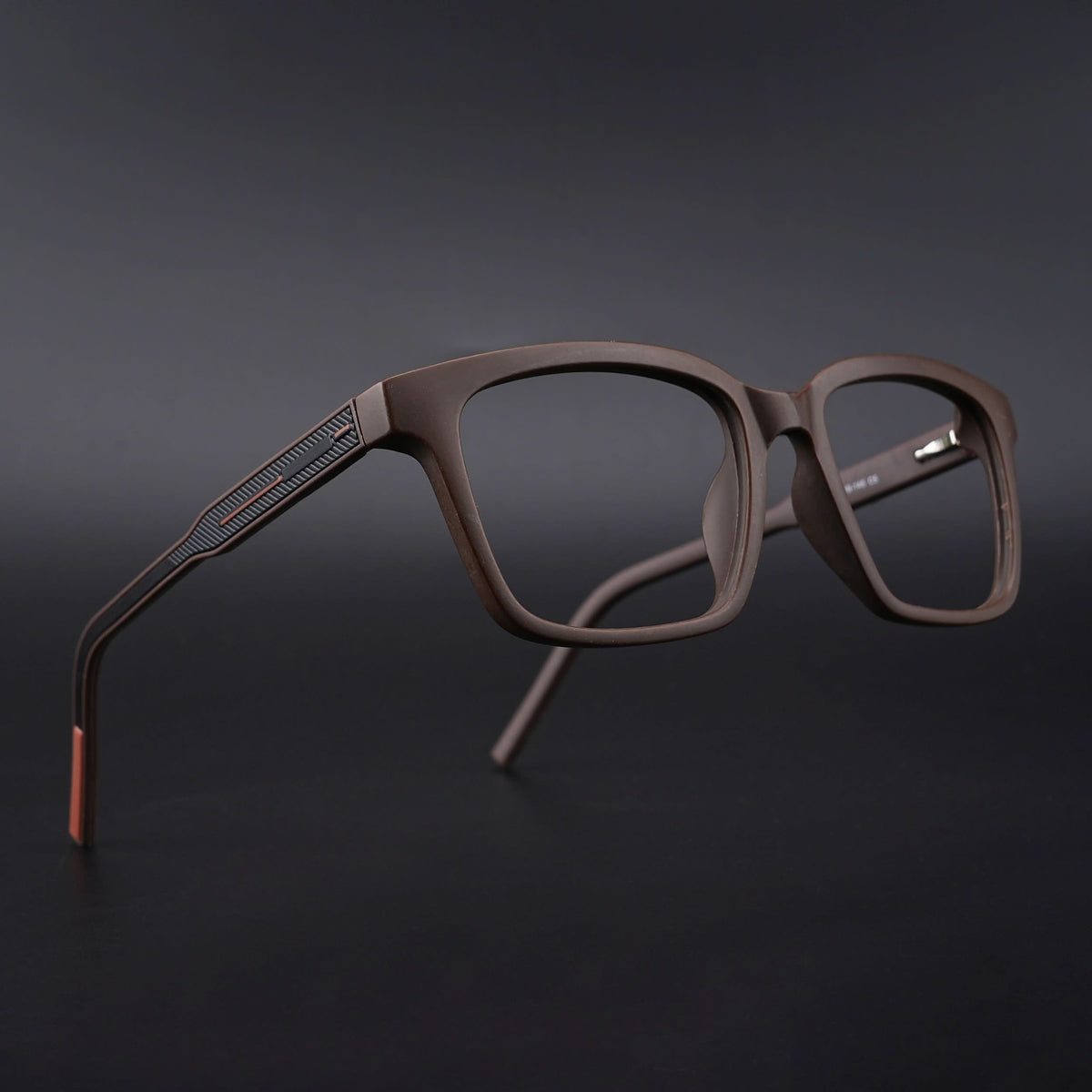 Eyejack Rush Matt Brown Square Eyeglasses for Men & Women (1002CL654-C10)