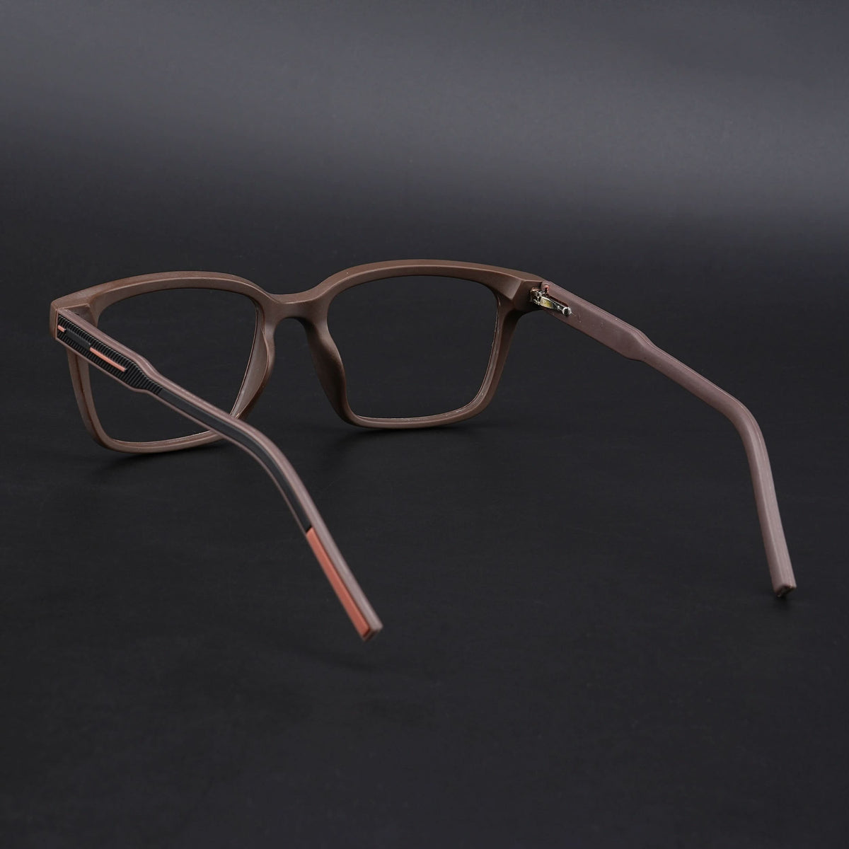 Eyejack Rush Matt Brown Square Eyeglasses for Men & Women (1002CL654-C10)