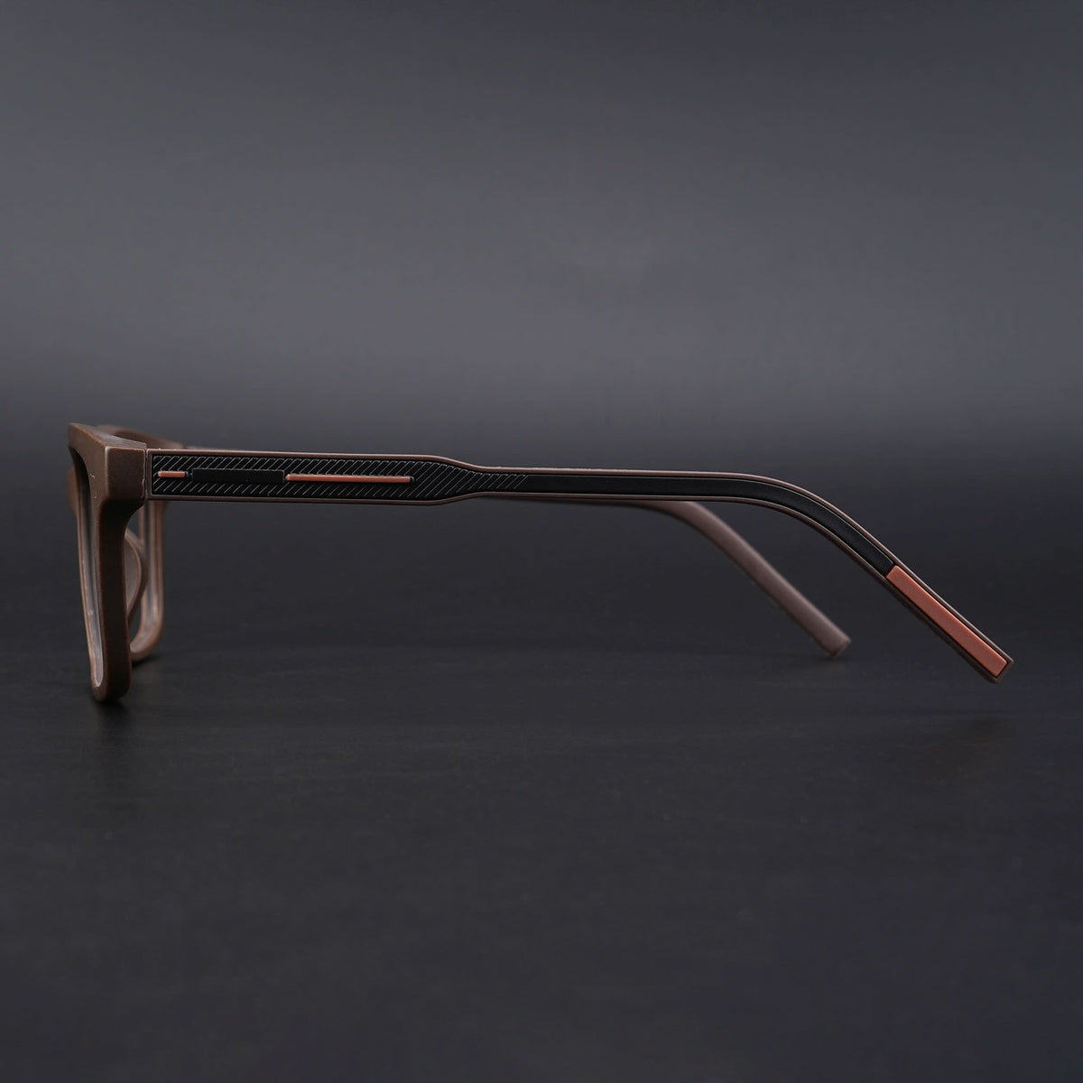 Eyejack Rush Matt Brown Square Eyeglasses for Men & Women (1002CL654-C10)
