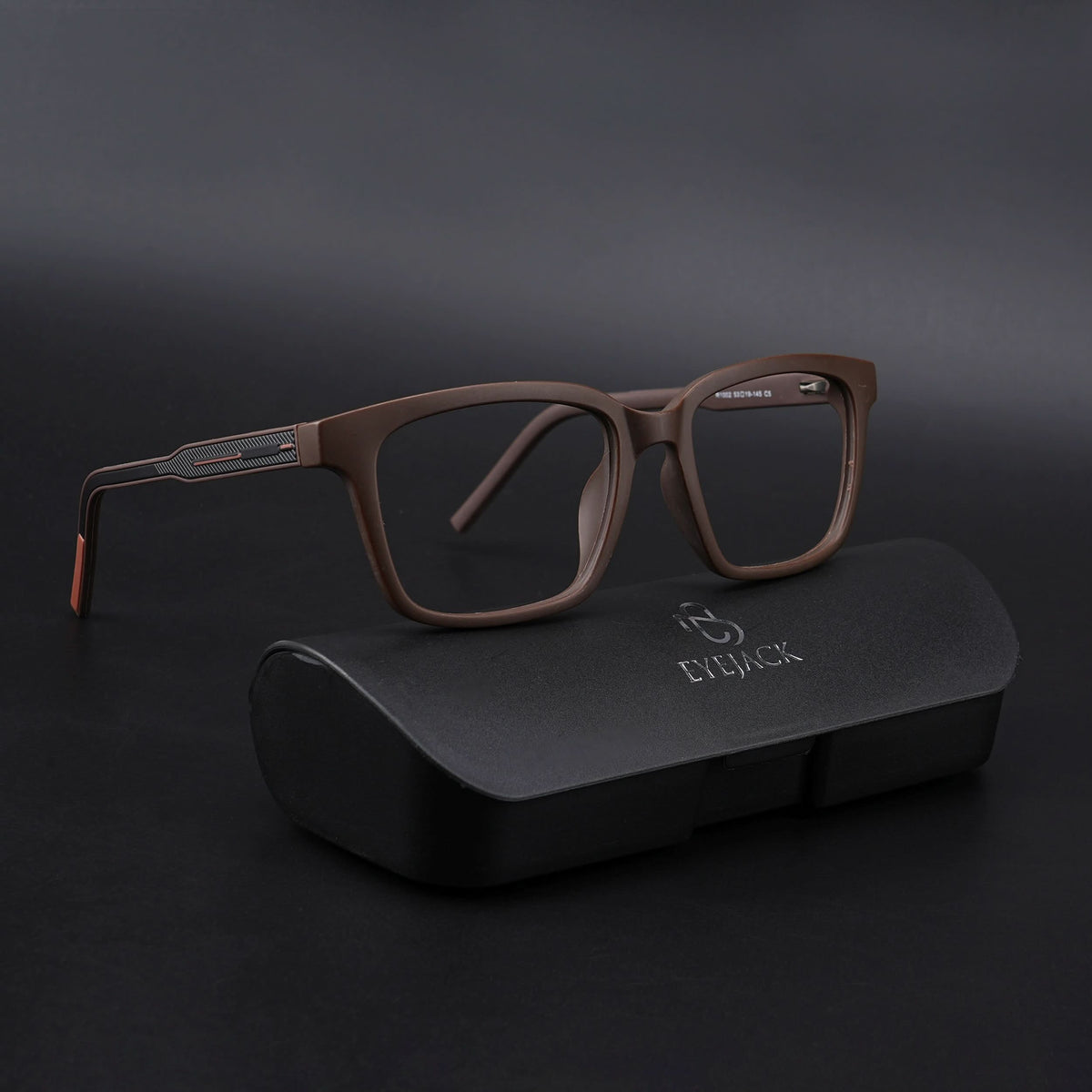 Eyejack Rush Matt Brown Square Eyeglasses for Men & Women (1002CL654-C10)
