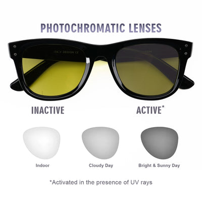 Eyejack Photochromic reverse technology Shine Black Sunglasses (1003CL631-C9)