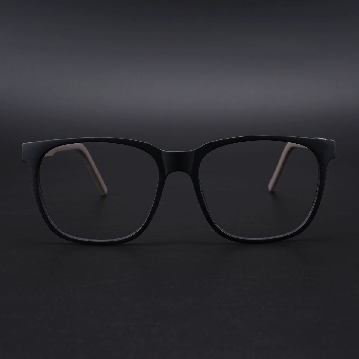 Eyejack Rush Matt Black Square Eyeglasses for Men & Women (1003CL655-C1)