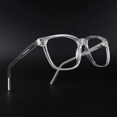 Eyejack Rush Transparent Square Eyeglasses for Men & Women (1003CL656-C2)